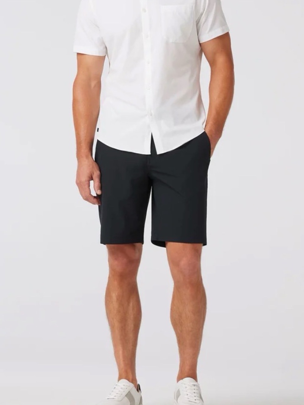 Mizzen Main Helmsman Black Flat Front Performance Shorts 9 inch Inseam - Picture 2 of 6